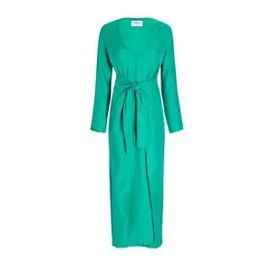 green emerald velvet dress Elodie Long Sleeve Keyhole Front Maxi Dress main image 0